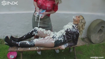 Sensual Blondes Smear Cream Over Their Sexy Clothes Screencap 67 on sinx.preview.netperv.com