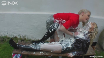 Sensual Blondes Smear Cream Over Their Sexy Clothes Screencap 70 on sinx.preview.netperv.com