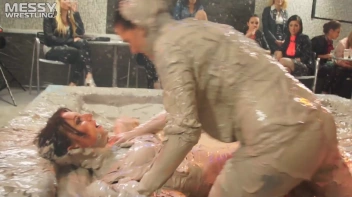 Muddy Wrestling: Roughin' Up The Ring In Leather! 2 Amateur Battles - Audience vs. Audience Screencap 9 on sinx.preview.netperv.com