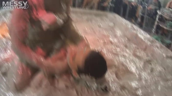 Muddy Wrestling: Roughin' Up The Ring In Leather! 2 Amateur Battles - Audience vs. Audience Screencap 12 on sinx.preview.netperv.com