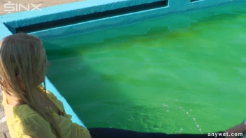 Sexy Blonde Swims And Splashes In Outdoor Pool Screencap 35 on sinx.preview.netperv.com