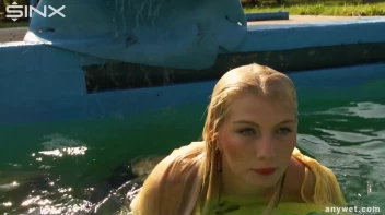 Sexy Blonde Swims And Splashes In Outdoor Pool Screencap 44 on sinx.preview.netperv.com