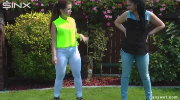 Cute Babes Get Soaked During Exercise - Cam 2 Screencap 9 on sinx.preview.netperv.com