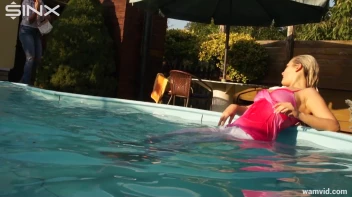 Cute Girls Take A Fully Clothed Dip In The Pool Screencap 61 on sinx.preview.netperv.com