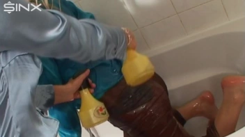 Oily Spray War Between Two Clothed Europeans Screencap 11 on sinx.preview.netperv.com