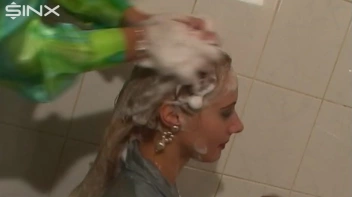 Fully Dressed Ladies Wash Their Hair Together Screencap 19 on sinx.preview.netperv.com