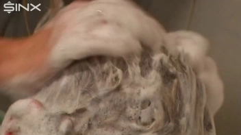 Fully Dressed Ladies Wash Their Hair Together Screencap 67 on sinx.preview.netperv.com