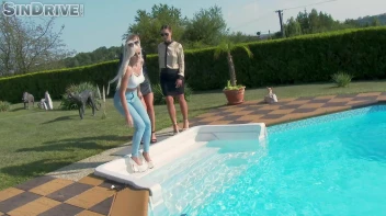 Take A Dip In The Pool And Then My Pussy!  Three Babes Seize The Day And Feast Their Way! Screencap 5 on sinx.preview.netperv.com