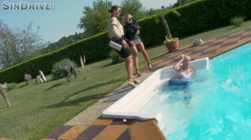 Take A Dip In The Pool And Then My Pussy!  Three Babes Seize The Day And Feast Their Way! Screencap 11 on sinx.preview.netperv.com
