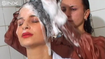 Raven Haired Babes Lather Up Their Hair Screencap 44 on sinx.preview.netperv.com