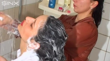 Raven Haired Babes Lather Up Their Hair Screencap 50 on sinx.preview.netperv.com