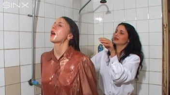 Raven Haired Babes Lather Up Their Hair Screencap 1 on sinx.preview.netperv.com