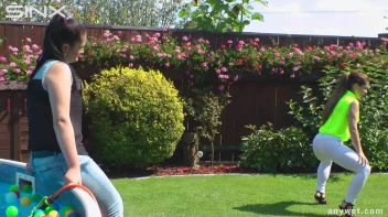 Cute Babes Get Soaked During Exercise - Cam 1 Screencap 14 on sinx.preview.netperv.com