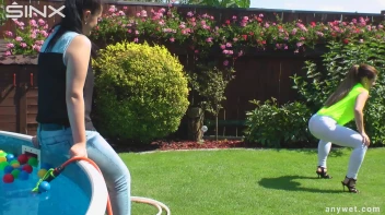 Cute Babes Get Soaked During Exercise - Cam 1 Screencap 15 on sinx.preview.netperv.com