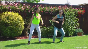 Cute Babes Get Soaked During Exercise - Cam 1 Screencap 5 on sinx.preview.netperv.com