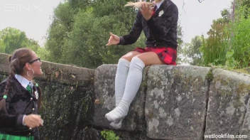 Soaking Wet Schoolgirls Splash In Waterfall Screencap 13 on sinx.preview.netperv.com