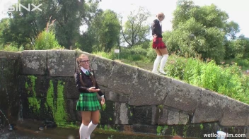 Soaking Wet Schoolgirls Splash In Waterfall Screencap 14 on sinx.preview.netperv.com