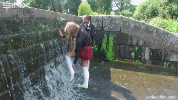 Soaking Wet Schoolgirls Splash In Waterfall Screencap 18 on sinx.preview.netperv.com