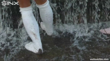 Soaking Wet Schoolgirls Splash In Waterfall Screencap 21 on sinx.preview.netperv.com