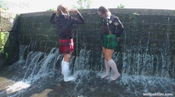 Soaking Wet Schoolgirls Splash In Waterfall Screencap 22 on sinx.preview.netperv.com
