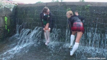 Soaking Wet Schoolgirls Splash In Waterfall Screencap 24 on sinx.preview.netperv.com