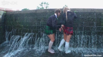 Soaking Wet Schoolgirls Splash In Waterfall Screencap 26 on sinx.preview.netperv.com