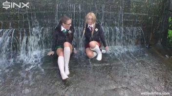 Soaking Wet Schoolgirls Splash In Waterfall Screencap 36 on sinx.preview.netperv.com