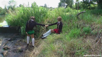 Soaking Wet Schoolgirls Splash In Waterfall Screencap 4 on sinx.preview.netperv.com