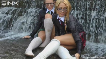 Soaking Wet Schoolgirls Splash In Waterfall Screencap 41 on sinx.preview.netperv.com