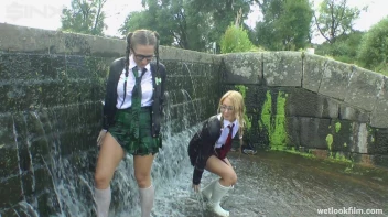 Soaking Wet Schoolgirls Splash In Waterfall Screencap 50 on sinx.preview.netperv.com