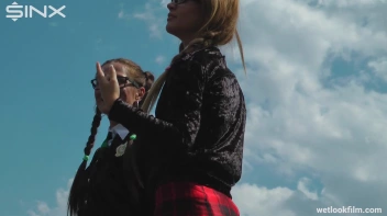 Soaking Wet Schoolgirls Splash In Waterfall Screencap 10 on sinx.preview.netperv.com