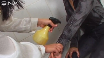 Girls Spray Oil Other Each Other's Clothes Screencap 15 on sinx.preview.netperv.com
