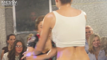 Messy Wrestling: Oiled Up Babes Go Tit For Tat In The Pit! Screencap 32 on sinx.preview.netperv.com