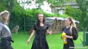 Three Beauties Make A Mess Of Themselves In The Backyard Screencap 50 on sinx.preview.netperv.com