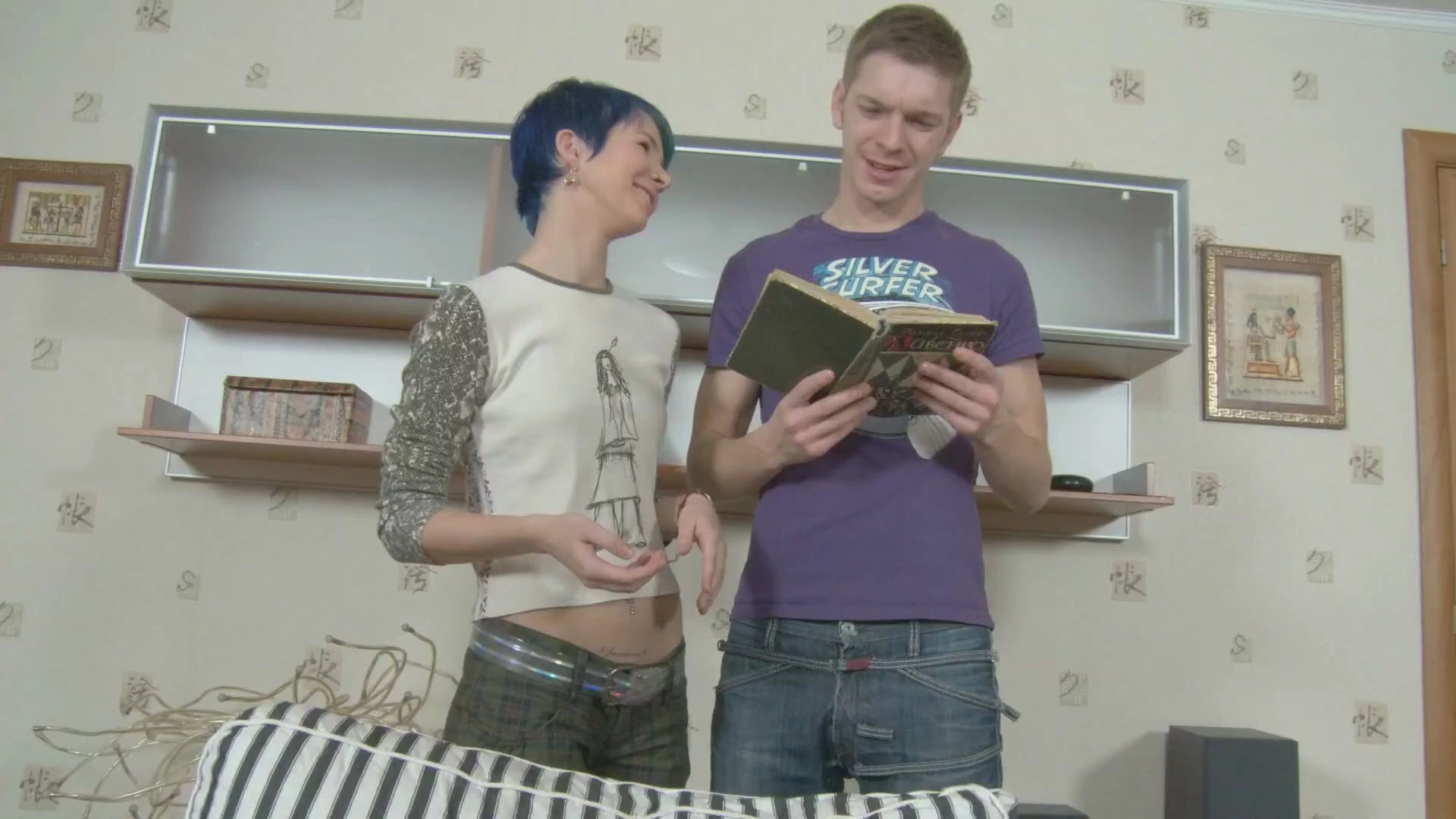 Hot Blue Hair Russian Teen Has A Big Round Ass & Perfect Pussy on sinx.preview.netperv.com
