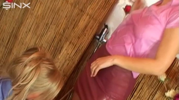 Blonde Soaks Clothed Brunette With Shower Screencap 28 on sinx.preview.netperv.com