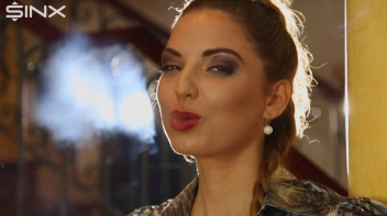 Beautiful Brunette Smiles While Enjoying A Cigarette Screencap 10 on sinx.preview.netperv.com