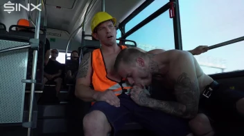 Stud Pays Builder For Gay Sex On The Bus Screencap 20 on sinx.preview.netperv.com