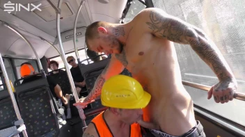 Stud Pays Builder For Gay Sex On The Bus Screencap 23 on sinx.preview.netperv.com