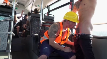 Stud Pays Builder For Gay Sex On The Bus Screencap 24 on sinx.preview.netperv.com