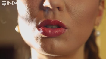 Beautiful Brunette Smiles While Enjoying A Cigarette Screencap 14 on sinx.preview.netperv.com