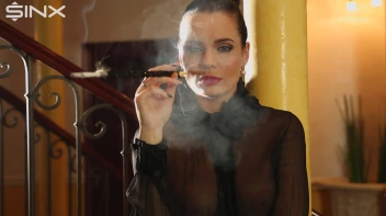 Seductive Babe With Red Lips Enjoys Smoking Screencap 19 on sinx.preview.netperv.com