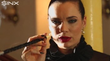 Seductive Babe With Red Lips Enjoys Smoking Screencap 21 on sinx.preview.netperv.com