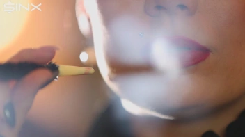 Seductive Babe With Red Lips Enjoys Smoking Screencap 9 on sinx.preview.netperv.com