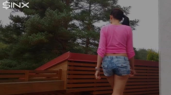 Cute Brunette Is Caught Wetting Her Hotpants Screencap 25 on sinx.preview.netperv.com