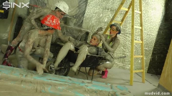 Blonde boss girl gets covered in gooey plaster Screencap 36 on sinx.preview.netperv.com