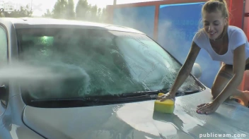 Playful Twins Get Drenched While Washing Car Screencap 10 on sinx.preview.netperv.com