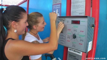 Playful Twins Get Drenched While Washing Car Screencap 2 on sinx.preview.netperv.com