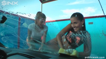 Playful Twins Get Drenched While Washing Car Screencap 21 on sinx.preview.netperv.com