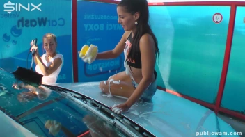 Playful Twins Get Drenched While Washing Car Screencap 26 on sinx.preview.netperv.com